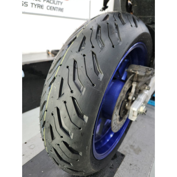 Michelin road 6 rear fitted to wheel