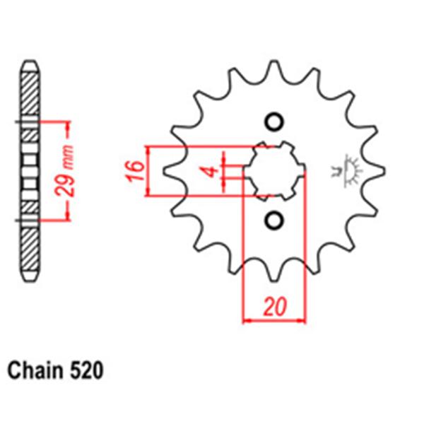 Front Sprocket Yamaha &amp; Kawasaki 1G8