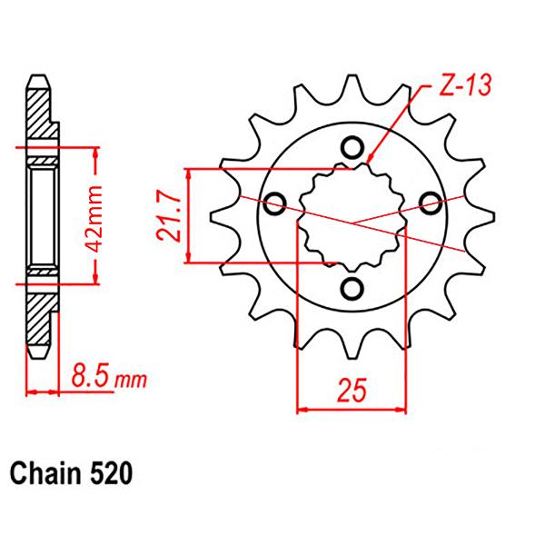 Front Sprocket HONDA  &amp; KAWASAKI 103